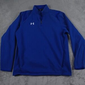 Under Armour Sweater Mens Medium Fleece Pullover 1/4 Zip Casual‎ Loose Fit